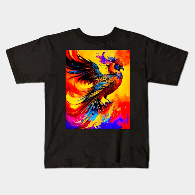 Phoenix Rises Kids T-Shirt by MtWoodson